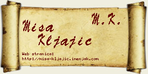 Miša Kljajić vizit kartica